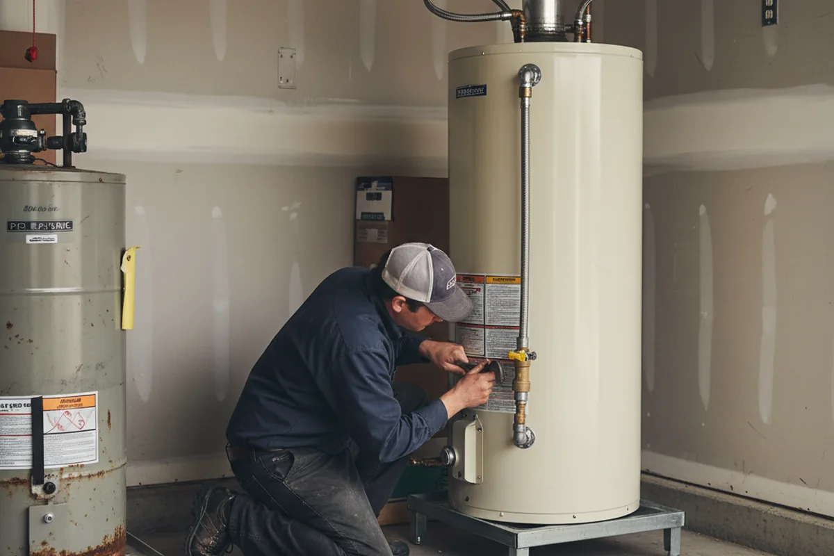Water heater and shutoff valve replacement in Frazeysburg